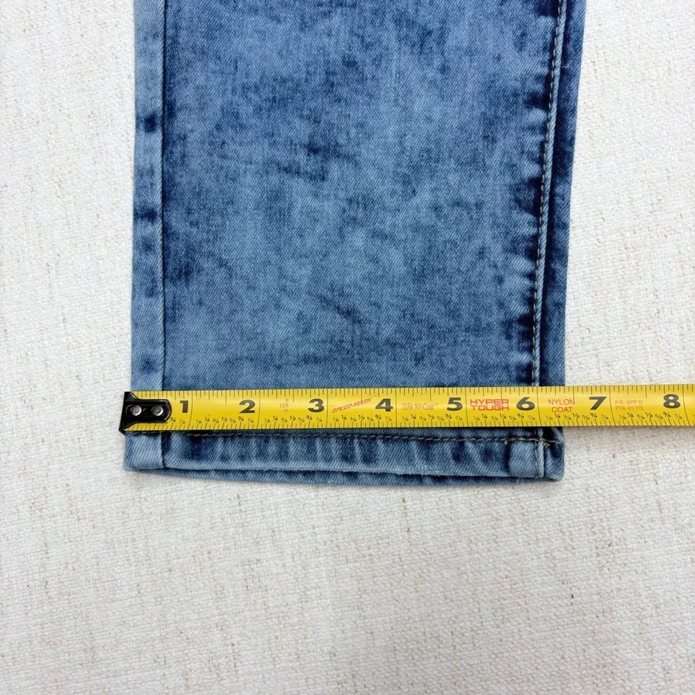 Rue21 Premium Supreme Flex Skinny Moto Biker Distressed Acid Wash Jeans 30x30